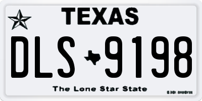 TX license plate DLS9198