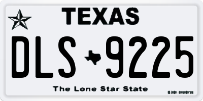 TX license plate DLS9225