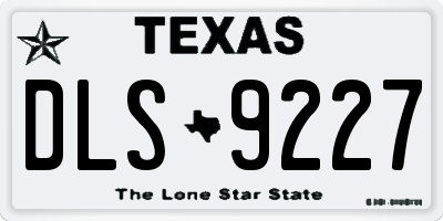 TX license plate DLS9227