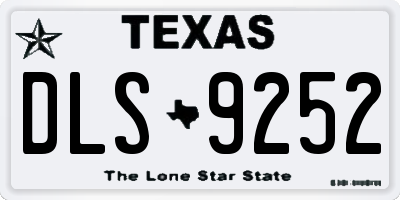 TX license plate DLS9252