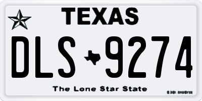TX license plate DLS9274