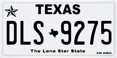 TX license plate DLS9275