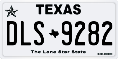 TX license plate DLS9282