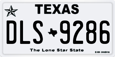 TX license plate DLS9286