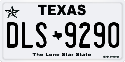 TX license plate DLS9290