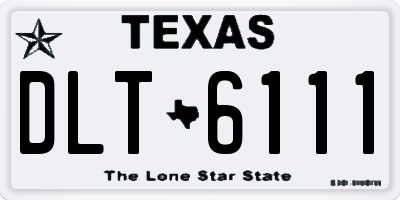 TX license plate DLT6111