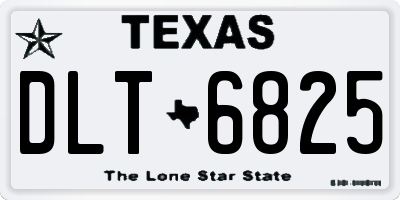 TX license plate DLT6825