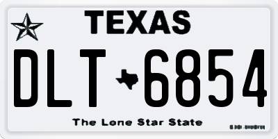 TX license plate DLT6854