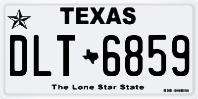 TX license plate DLT6859