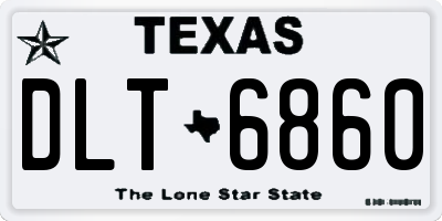 TX license plate DLT6860