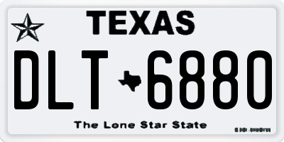 TX license plate DLT6880