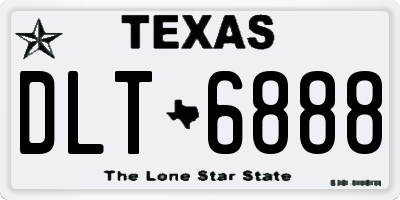 TX license plate DLT6888