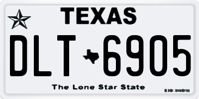 TX license plate DLT6905