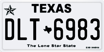 TX license plate DLT6983