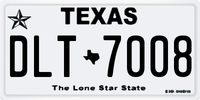 TX license plate DLT7008