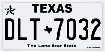 TX license plate DLT7032