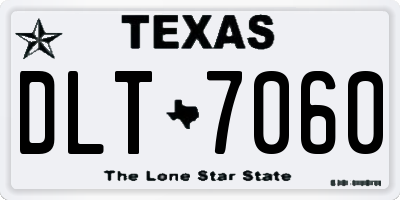 TX license plate DLT7060