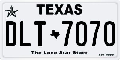 TX license plate DLT7070