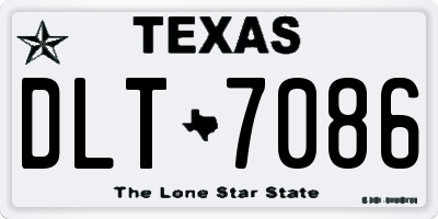 TX license plate DLT7086