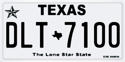 TX license plate DLT7100