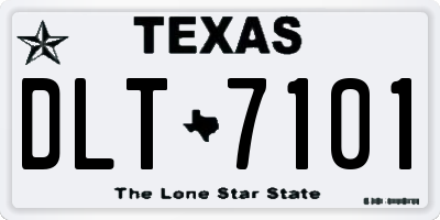 TX license plate DLT7101