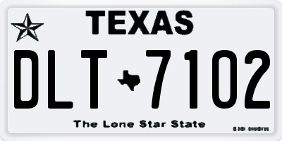 TX license plate DLT7102