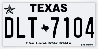 TX license plate DLT7104