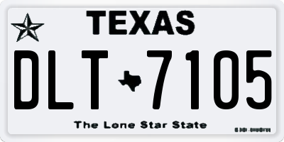 TX license plate DLT7105