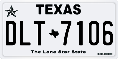 TX license plate DLT7106