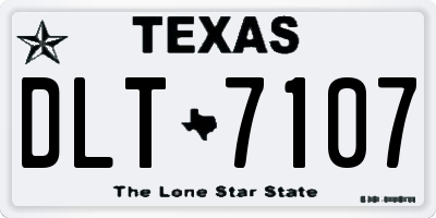 TX license plate DLT7107