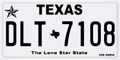 TX license plate DLT7108