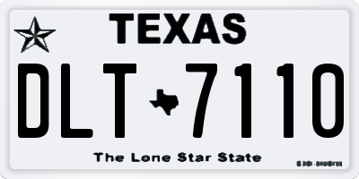 TX license plate DLT7110