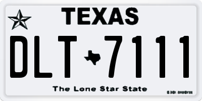 TX license plate DLT7111