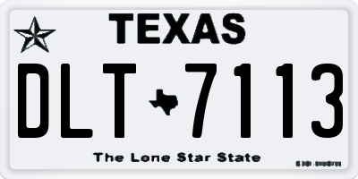 TX license plate DLT7113