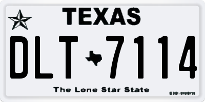 TX license plate DLT7114