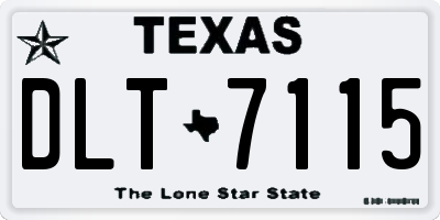 TX license plate DLT7115