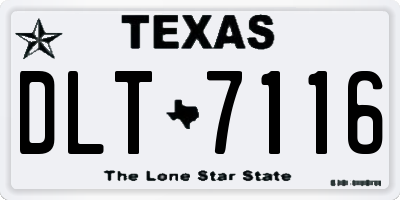 TX license plate DLT7116