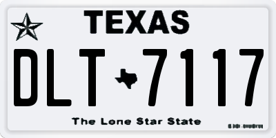 TX license plate DLT7117