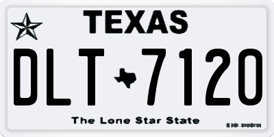 TX license plate DLT7120