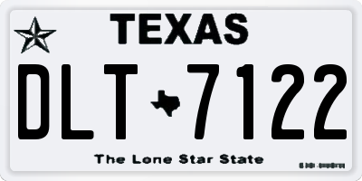 TX license plate DLT7122