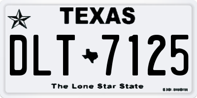 TX license plate DLT7125