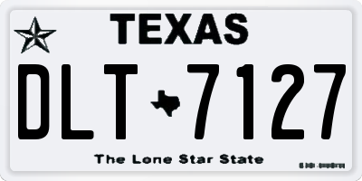 TX license plate DLT7127