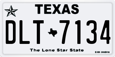 TX license plate DLT7134