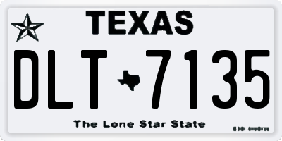 TX license plate DLT7135