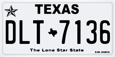 TX license plate DLT7136