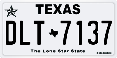 TX license plate DLT7137