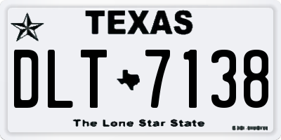 TX license plate DLT7138