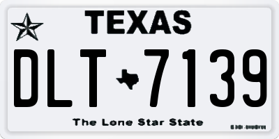 TX license plate DLT7139