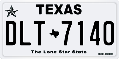 TX license plate DLT7140