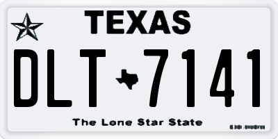 TX license plate DLT7141